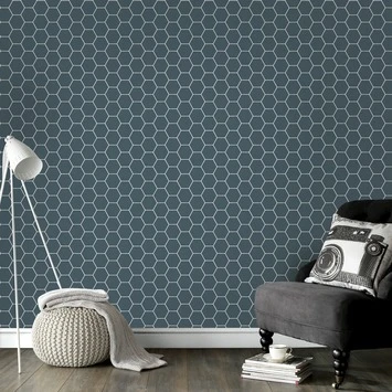 Superfresco Easy Vliesbehang Honingraad Blauw 101671 - Afbeelding 2