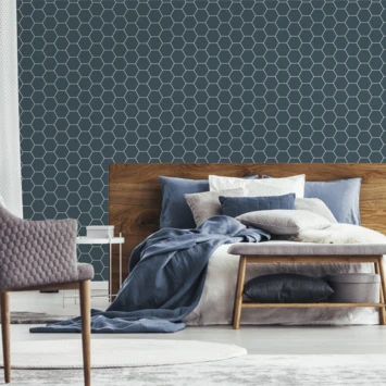 Superfresco Easy Vliesbehang Honingraad Blauw 101671 - Afbeelding 3