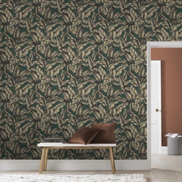 Superfresco Easy Vliesbehang Naomi Groen/goud 112050 - Afbeelding 2