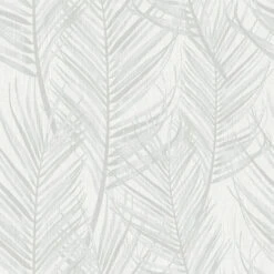 Superfresco Easy Vliesbehang Palm Wit-grijs (dessin 105964)